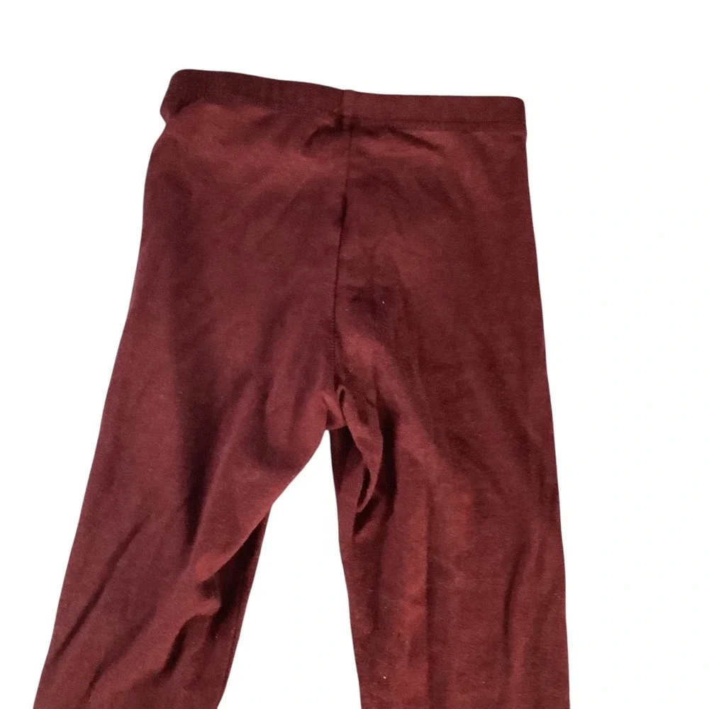 Old Navy Girls Burgundy Velour Leggings Dream Chaser Graphic Size M 8 Activewear